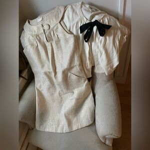 Elegant Cream Dress with Bow Detail